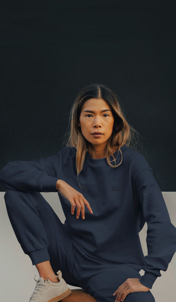Woman facing the camera