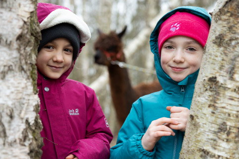 Happy kids out in the country